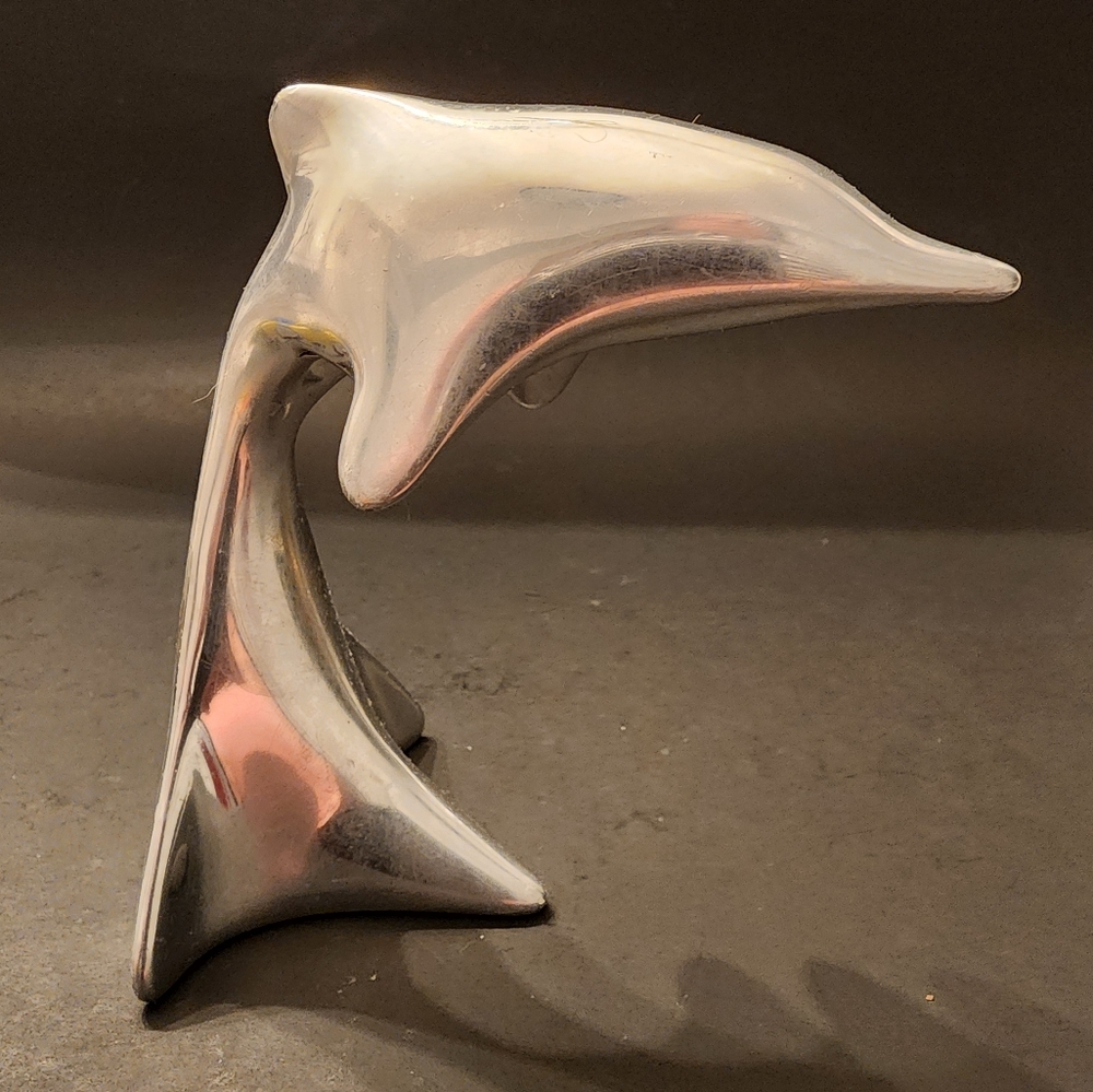 Holston Silver Tone Dolphin Sculpture 1290